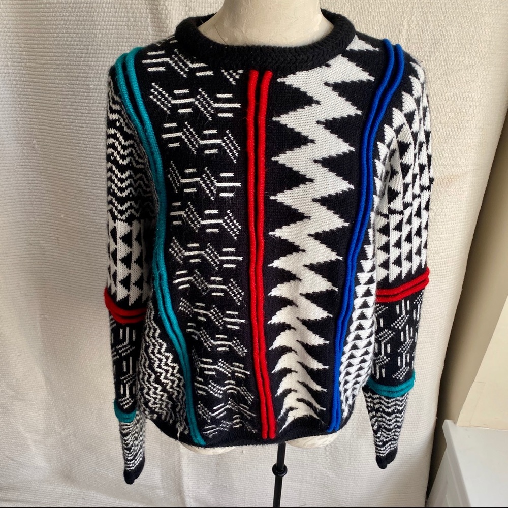 Vintage 80s 90s L Hip Hop Bold Sweater Cosby Coogi - Picture 8 of 8